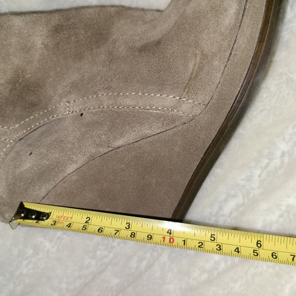 Dolce Vita Size 10 Brown Suede Leather Wedge Booties - Picture 10 of 15